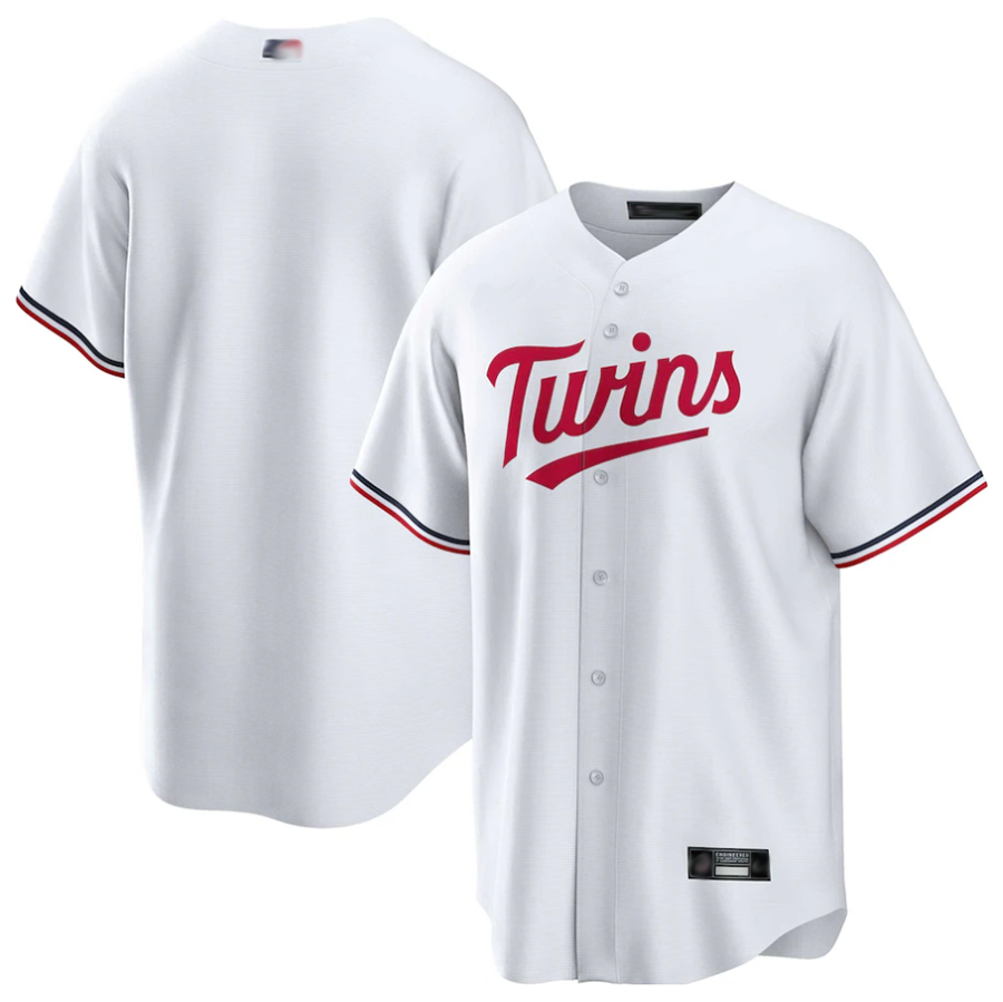 M.Twins Blank Player White Home Replica Team Baseball Jerseys