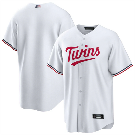 M.Twins Blank Player White Home Replica Team Baseball Jerseys