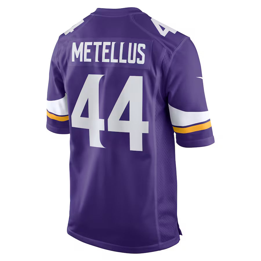 MN.Vikings #44 Josh Metellus Player Purple Home Game Football Jerseys