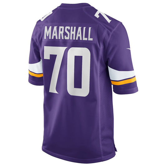 MN.Vikings #70 Jim Marshall Player Purple Home Game Football Jerseys