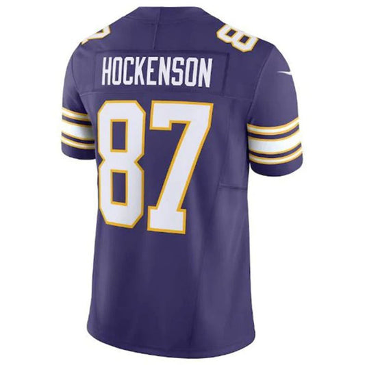 MN.Vikings #87 T.J. Hockenson Purple Classic Vapor F.U.S.E. Limited Football Jerseys