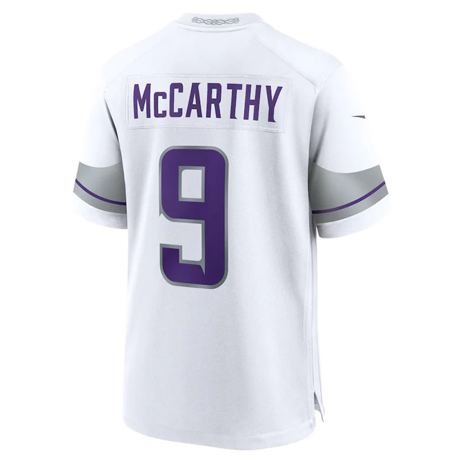 MN.Vikings #9 J.J. McCarthy Player White Alternate Game Football Jerseys