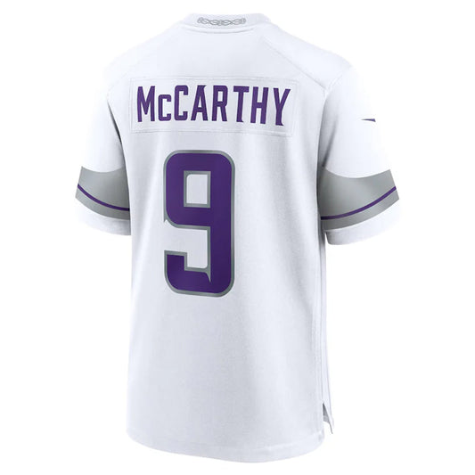MN.Vikings #9 J.J. McCarthy Player White Alternate Game Football Jerseys