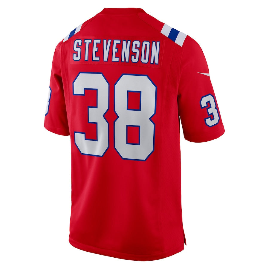 NE.Patriots #38 Rhamondre Stevenson Player Red Home Game Football Jerseys