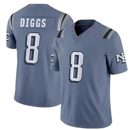 NE.Patriots #8 Stefon Diggs Player Storm Blue Rivalries Collection Limited Football Jerseys