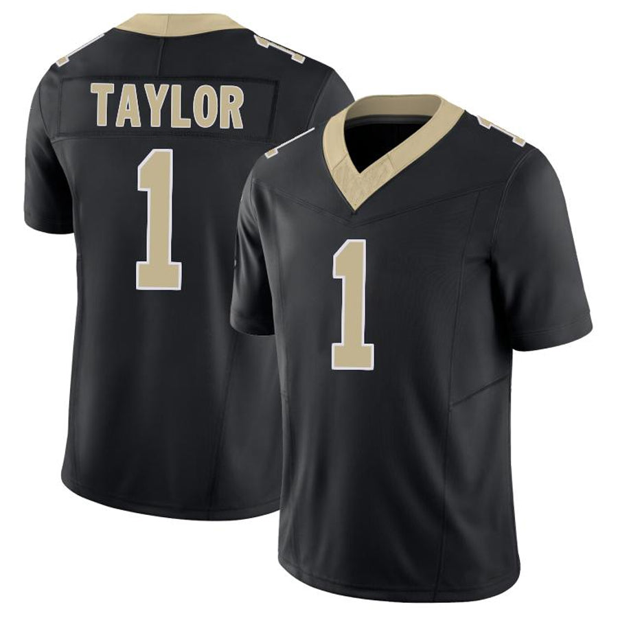 NO.Saints #1 Alontae Taylor Player Black Vapor F.U.S.E. Limited Football Jerseys