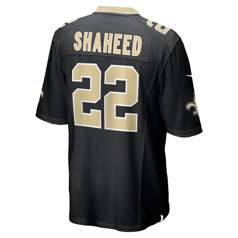 NO.Saints #22 Rashid Shaheed Player Black Home Game Football Jerseys