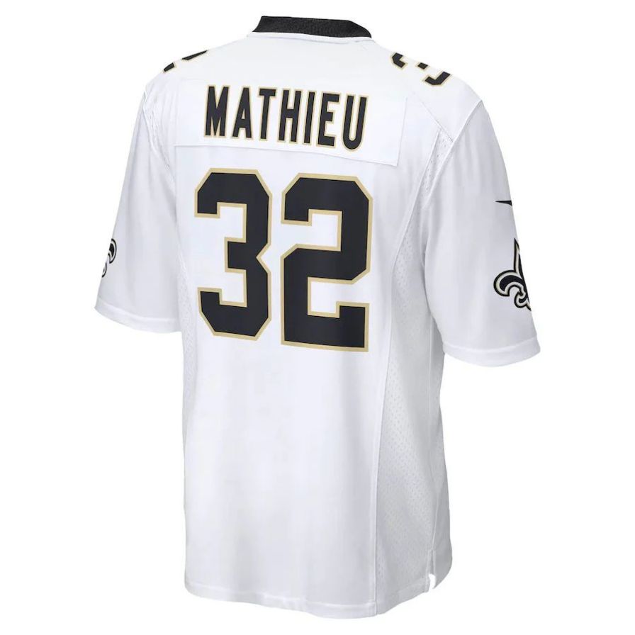 NO.Saints #32 Tyrann Mathieu Player White Game Football Jerseys