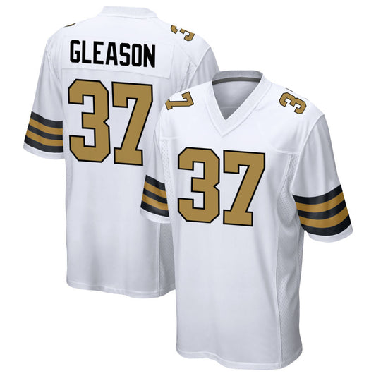 NO.Saints #37 Steve Gleason Player White Alternate Game Football Jerseys