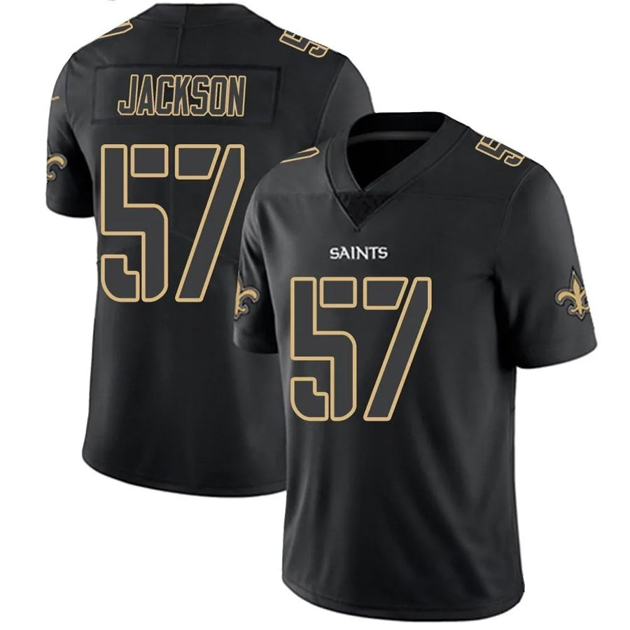 NO.Saints #57 Rickey Jackson Player Limited Black Impact Football Jerseys