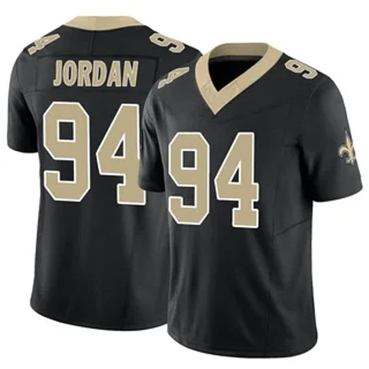 NO.Saints #94 Cameron Jordan Player Black Vapor F.U.S.E. Limited Football Jerseys