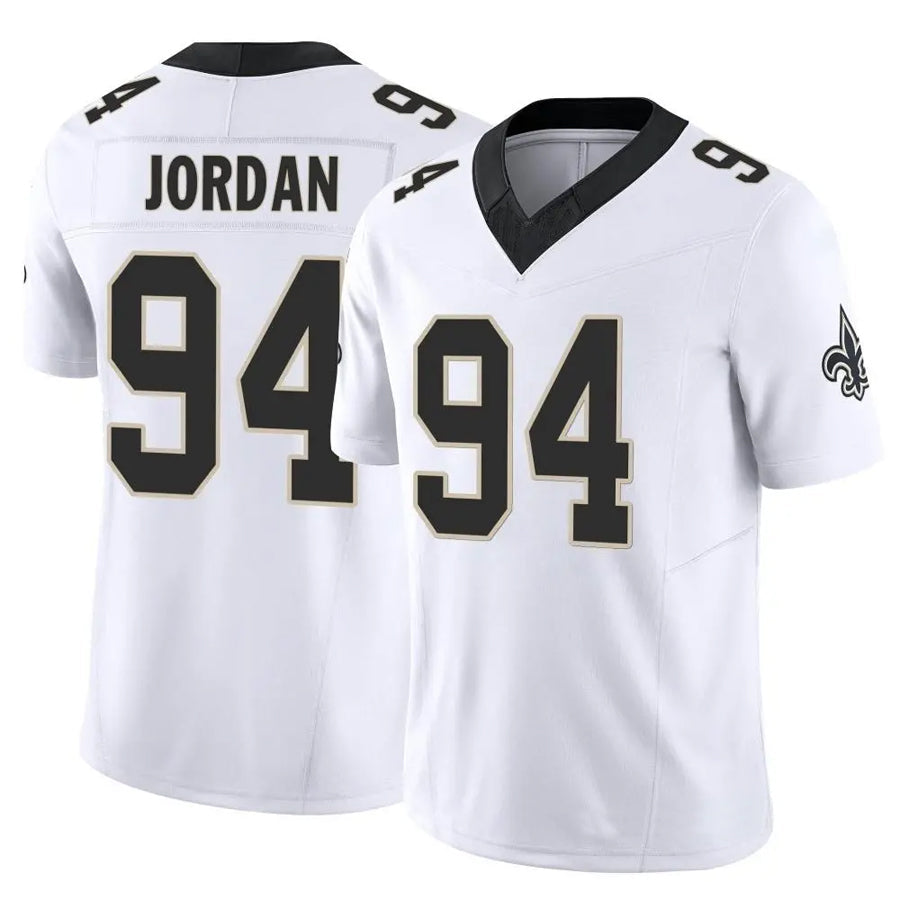 NO.Saints #94 Cameron Jordan Player White Vapor F.U.S.E. Limited Football Jerseys