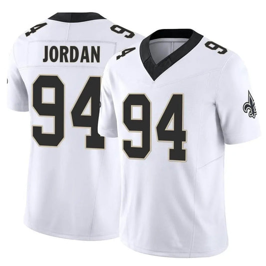 NO.Saints #94 Cameron Jordan Player White Vapor F.U.S.E. Limited Football Jerseys