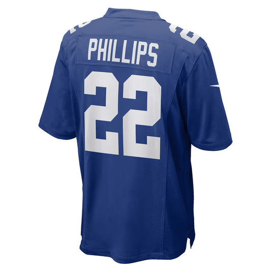 NY.Giants #22 Dru Phillips Player Royal Homw Game Football Jerseys