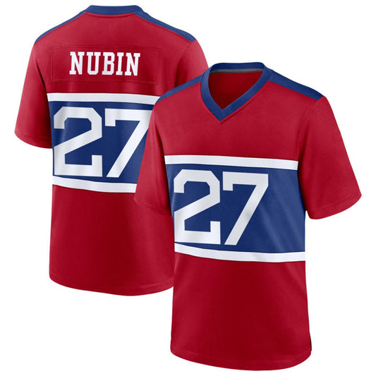 NY.Giants #27 Tyler Nubin Player Red Home Game Football Jerseys