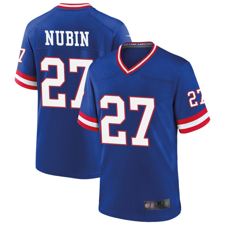 NY.Giants #27 Tyler Nubin Player Royal Home Game Football Jerseys