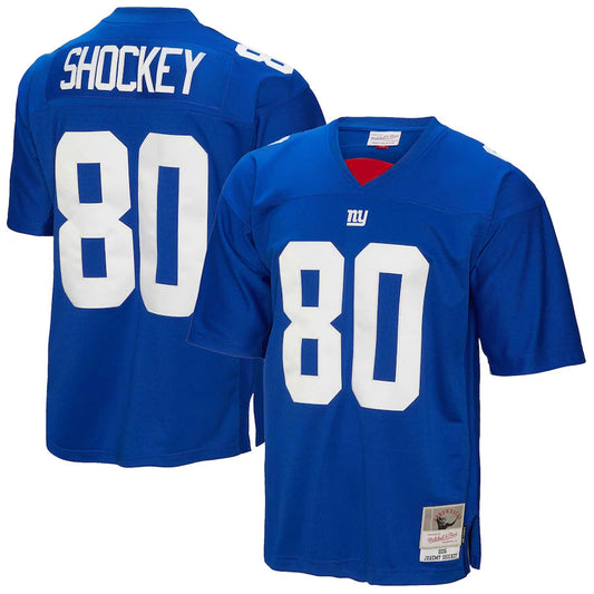 NY.Giants #80 Jeremy Shockey Player Mitchell & Ness Royal Legacy Football Jerseys