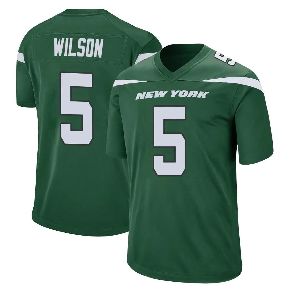 NY.Jets #5 Garrett Wilson Player Green Game Football Jerseys