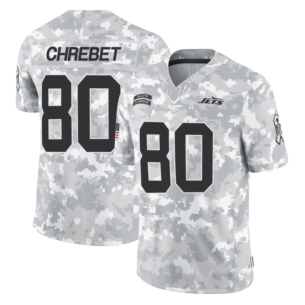 NY.Jets #80 Wayne Chrebet Player Arctic Camo Salute to Service Limited Football Jerseys