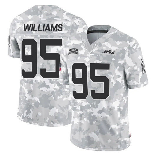 NY.Jets #95 Quinnen Williams Player Arctic Camo Salute to Service Limited Football Jerseys