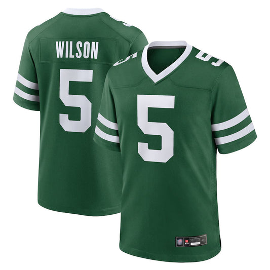 NY.Jets Home Game Football Jerseys - Gotham Green - #5 Garrett Wilson Player