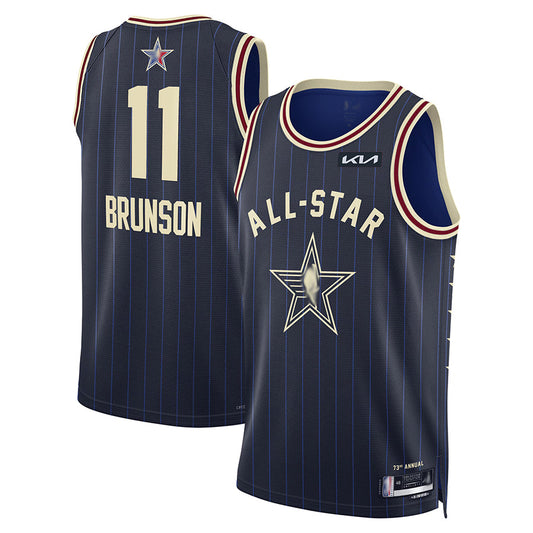 NY.Knicks #11 Jalen Brunson Player Navy Swingman All-Star Game Basketball Jerseys