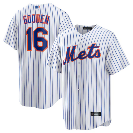 NY.Mets #16 Dwight Gooden Player White Home Replica Baseball Jerseys