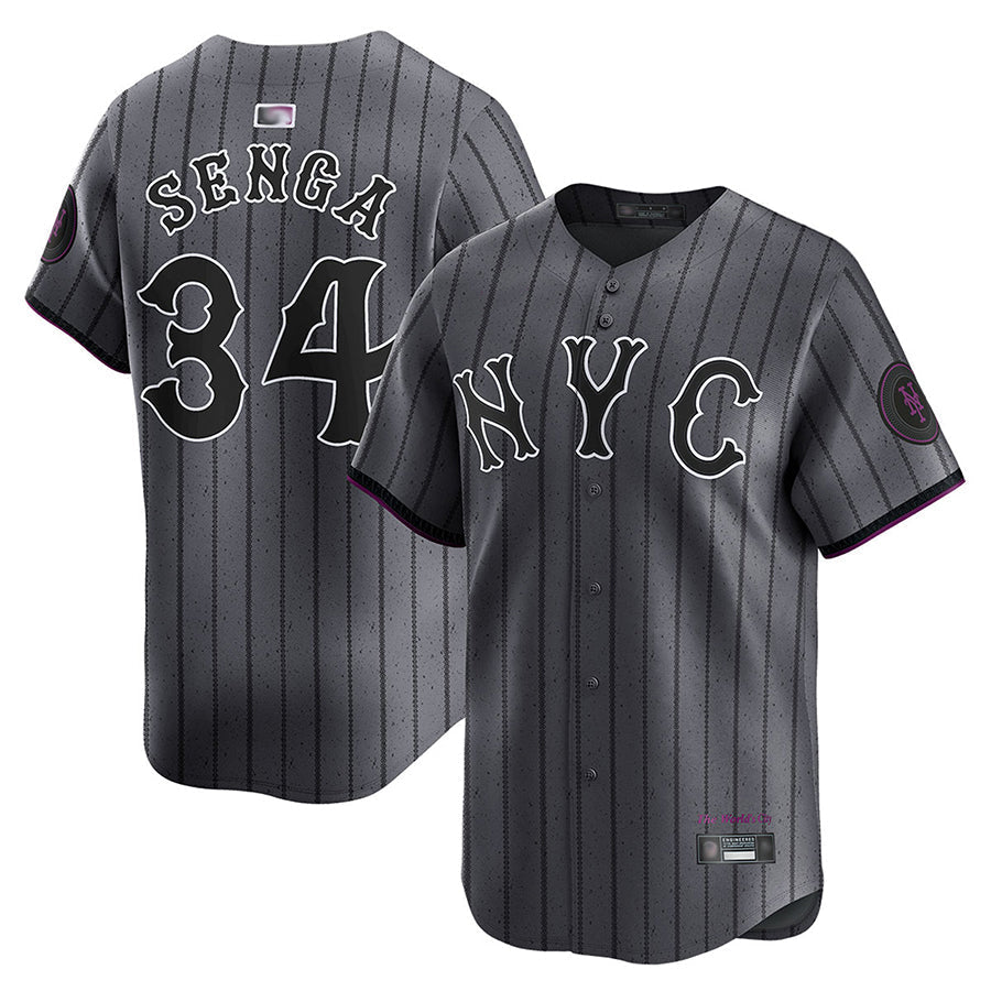 NY.Mets #34 Kodai Senga Player City Connect Limited Baseball Jerseys