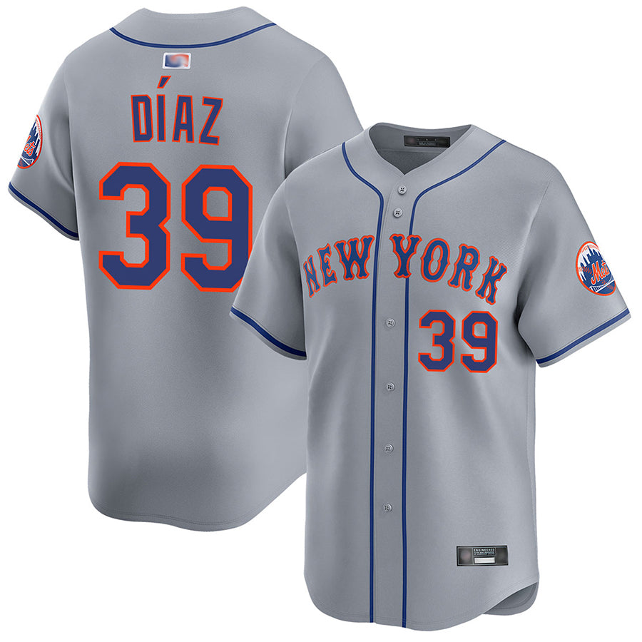 NY.Mets #39 Edwin Diaz Player Gray Home Limited Baseball Jerseys