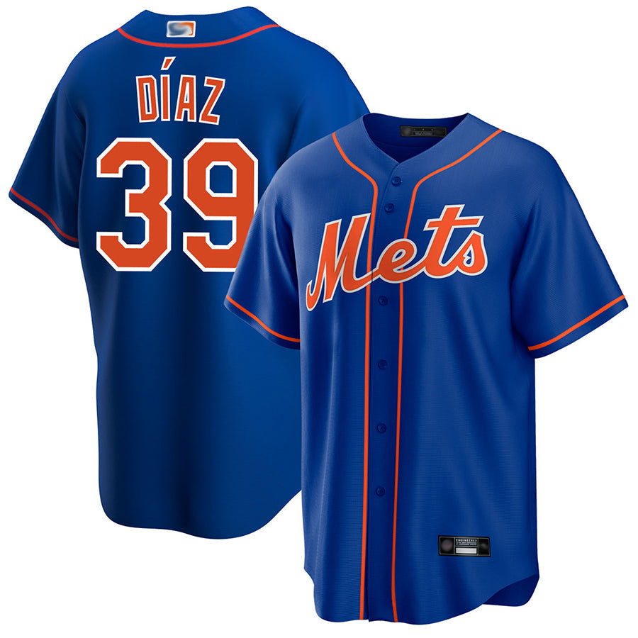 NY.Mets #39 Edwin Diaz Player Royal Replica Game Baseball Jerseys
