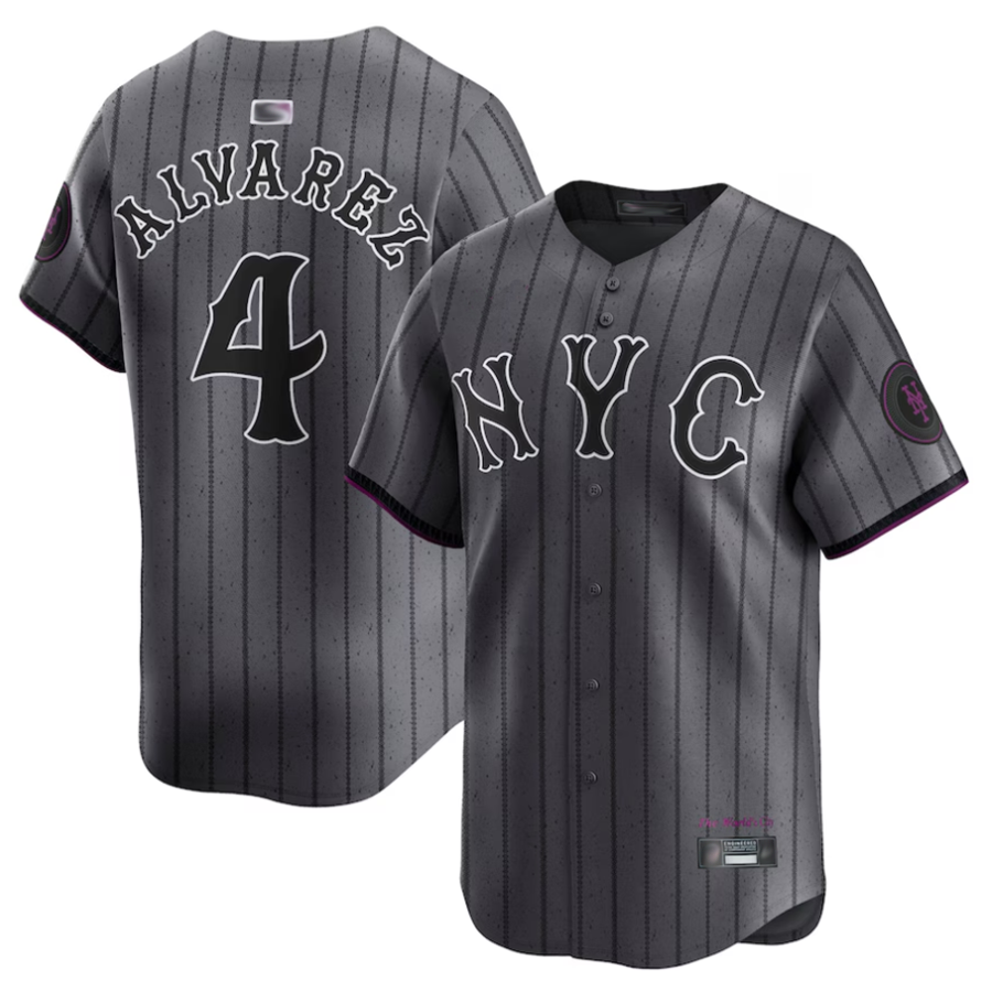 NY.Mets #4 Francisco Alvarez Player Gray City Connect Limited Baseball Jerseys