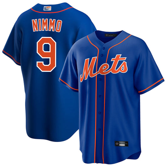 NY.Mets #9 Brandon Nimmo Player Royal Game Replica Baseball Jerseys