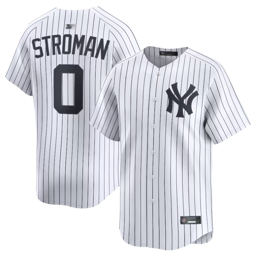 NY.Yankees #0 Marcus Stroman White Home Limited Player Baseball Jerseys