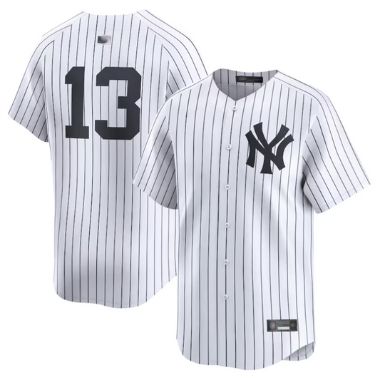 NY.Yankees #13 Jazz Chisholm Jr. Player White Home Limited Baseball Jerseys