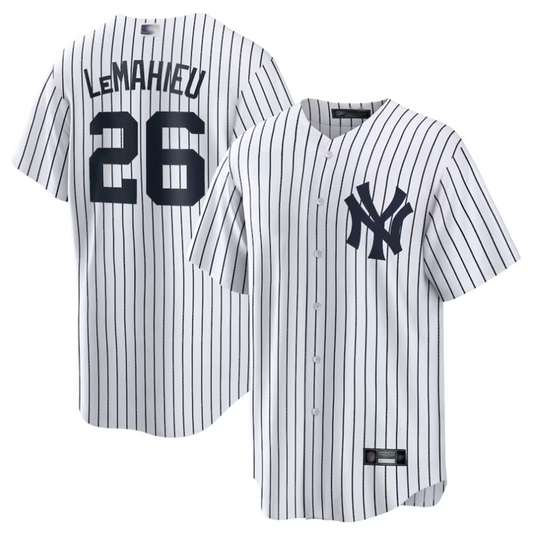 NY.Yankees #26 DJ LeMahieu White Home Replica Player Baseball Jerseys