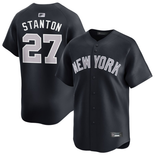 NY.Yankees #27 Giancarlo Stanton Player Black Replica Limited Baseball Jerseys