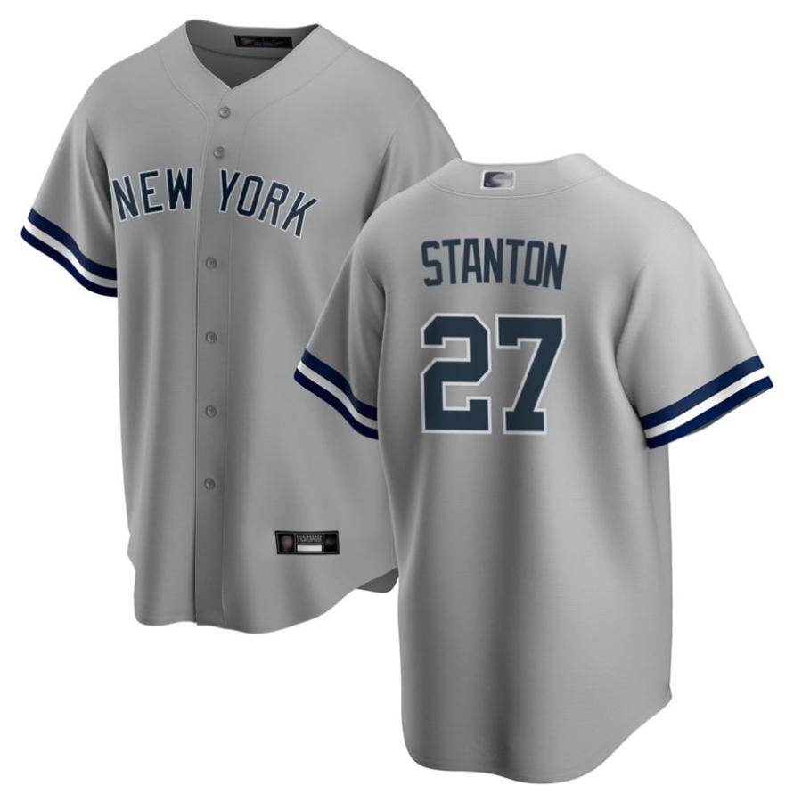 NY.Yankees #27 Giancarlo Stanton Player Gray Home Limited Baseball Jerseys