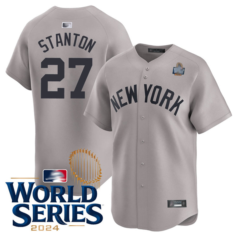NY.Yankees #27 Giancarlo Stanton Player Road Limited World Series Baseball Jerseys