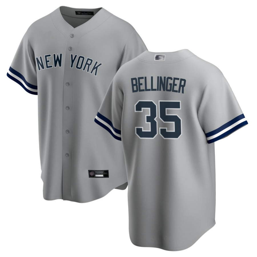 NY.Yankees #35 Cody Bellinger Gray Road Home Replica Baseball Jerseys