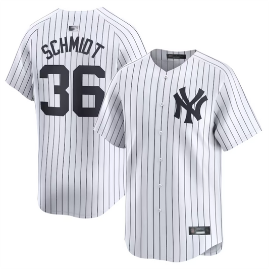 NY.Yankees #36 Clarke Schmidt White Home Limited Player Baseball Jerseys