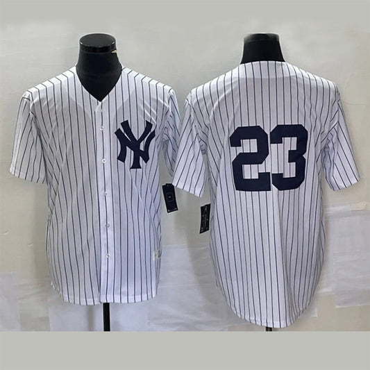 NY.Yankees #3 Don Mattingly Player White Replica Baseball Jerseys