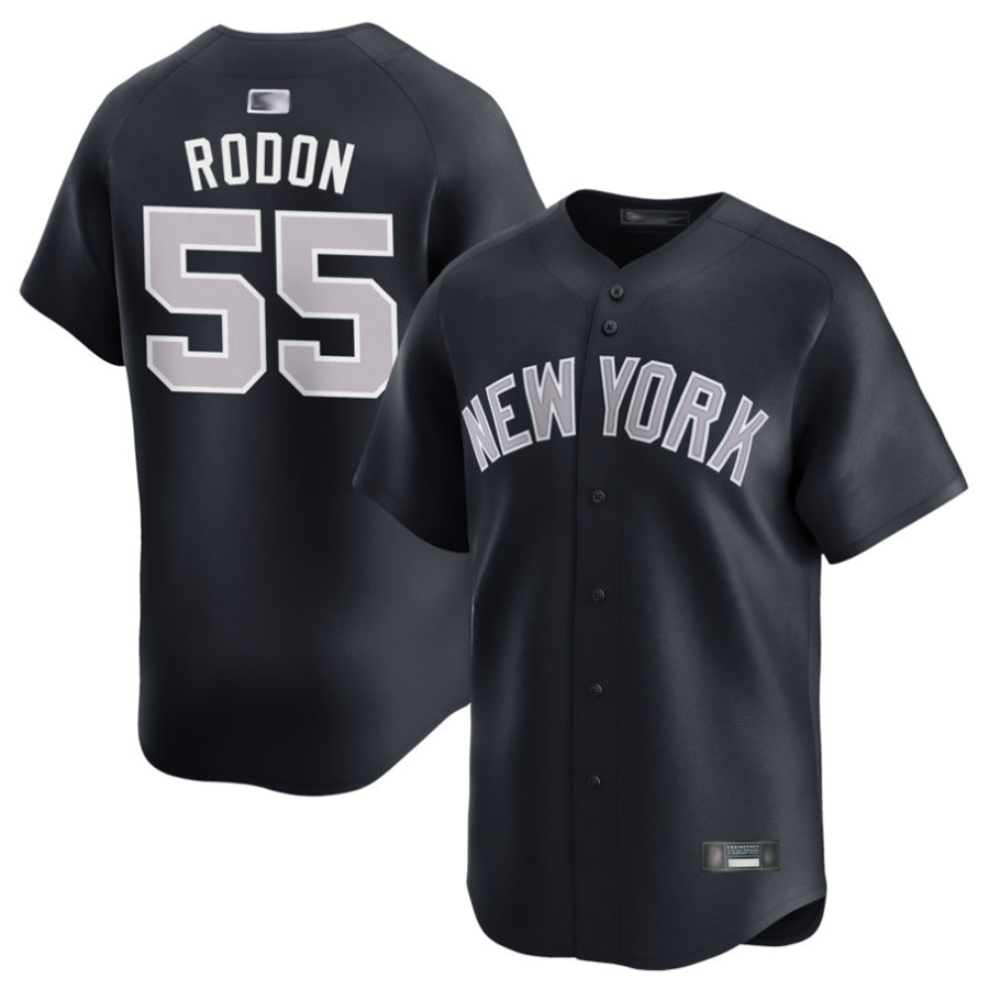NY.Yankees #55 Carlos Rodon Player Navy Home Limited Baseball Jerseys