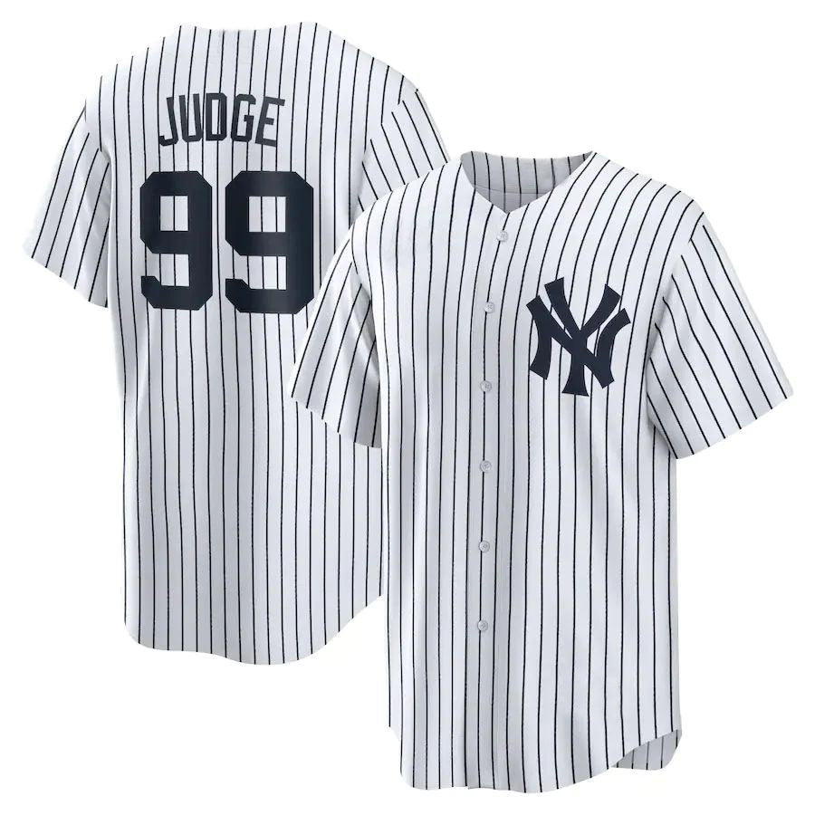 NY.Yankees #99 Aaron Judge White Home Replica Player Baseball Jerseys