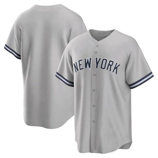 NY.Yankees Blank Player Gray Road Replica Game Baseball Jerseys
