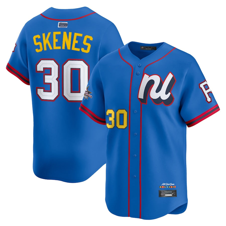 National League #30 Paul Skenes Player Blue All-Star Edition Limited Baseball Jerseys