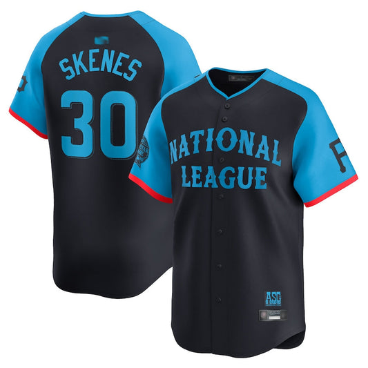 National League #30 Paul Skenes Player Navy All-Star Game Limited Baseball Jerseys