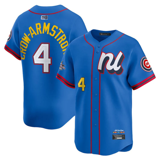 National League #4 Pete Crow-Armstrong Player Blue All-Star Edition Limited Baseball Jerseys