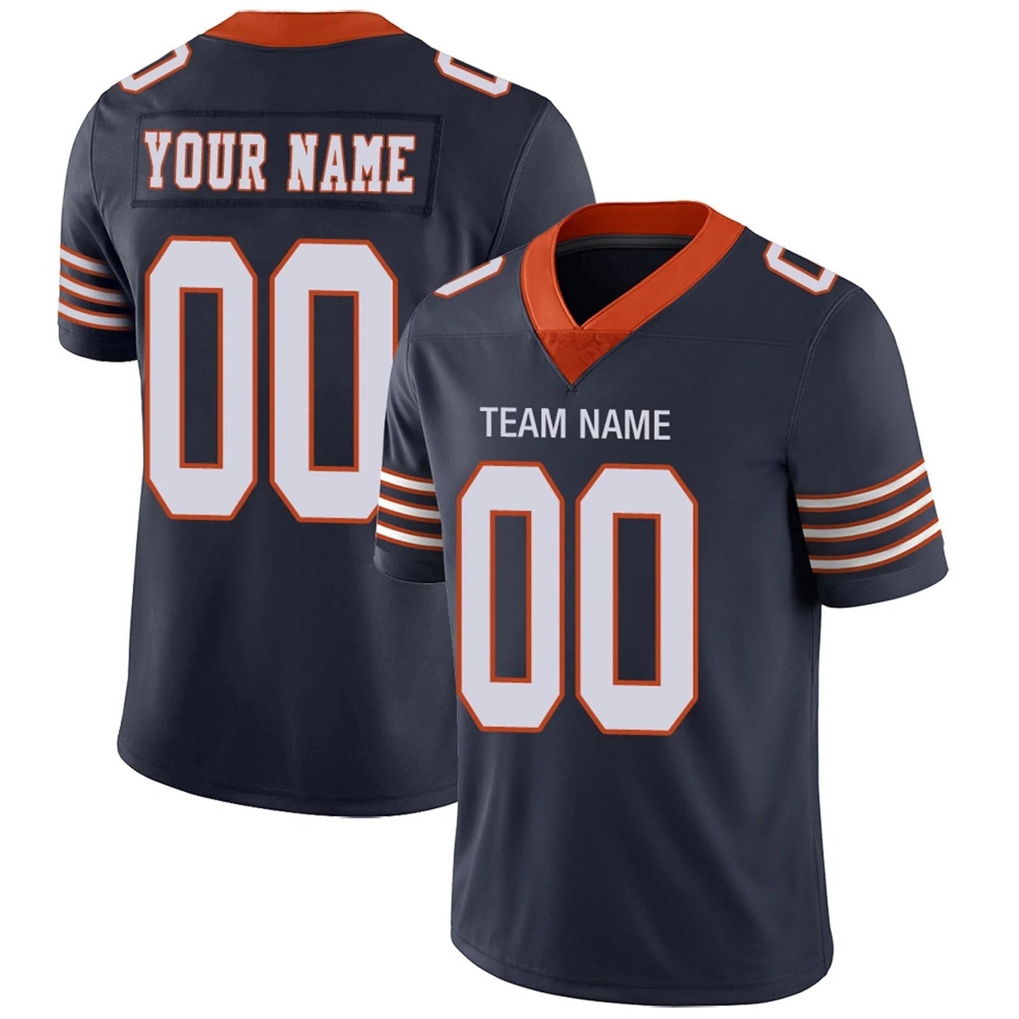 Custom C.Bears Navy Personalized Design Football Jerseys