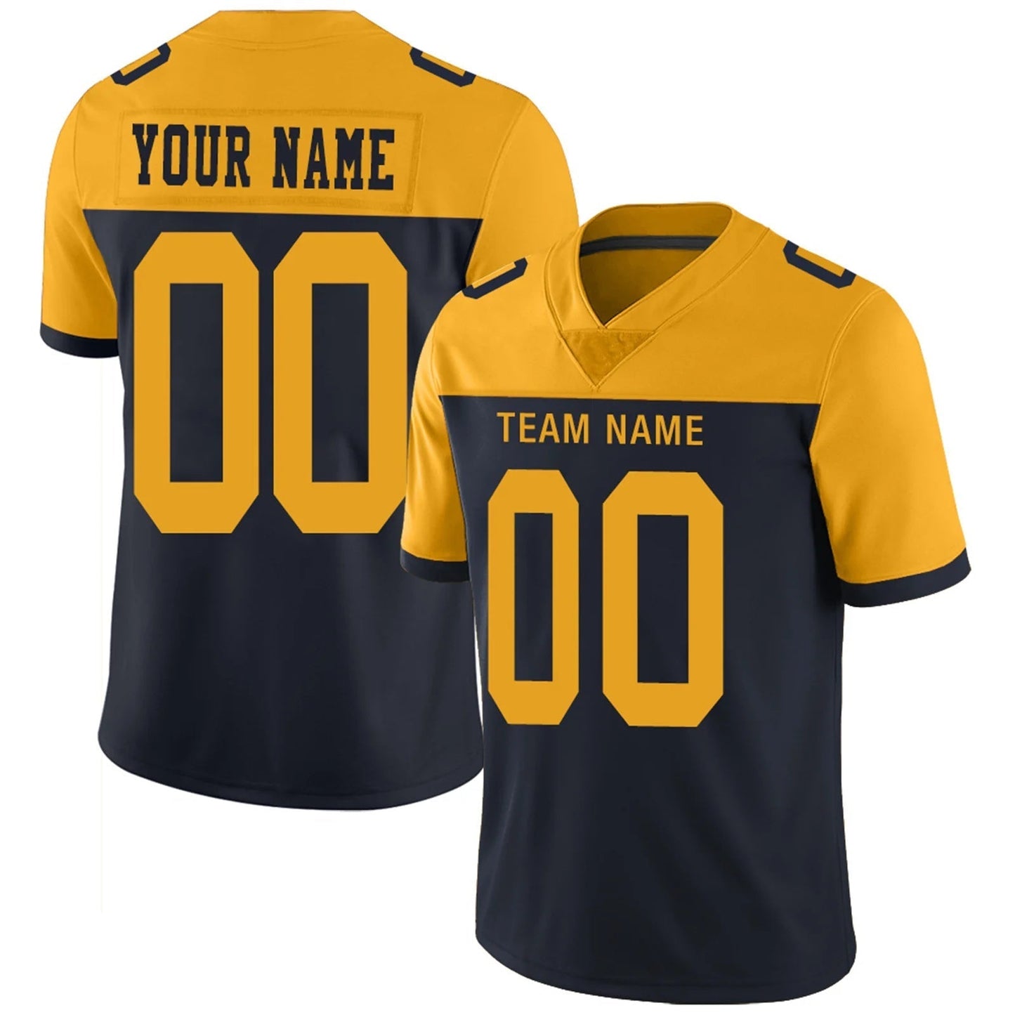 Custom GB.Packers Navy Personalized Design Football Jerseys