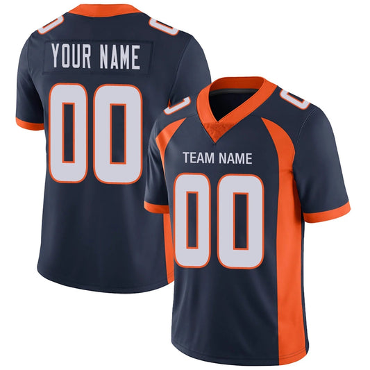 Custom D.Broncos Navy Personalized Design Football Jerseys